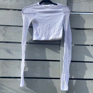 Forever 21 Mesh Sleeve Workout Top